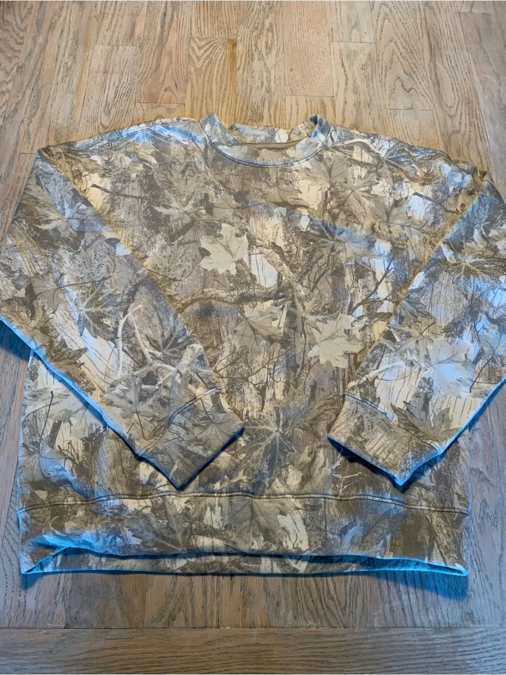Hollister Camouflage Crewneck Sweater - Gray/Cream